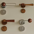 Various Styles of Wooden and Metal Door Handles with Knobs