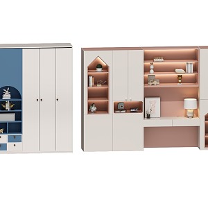 Children's Room Children's Wardrobe Children's Bookcase Children's Desk Children's Toy Cabinet 3d model