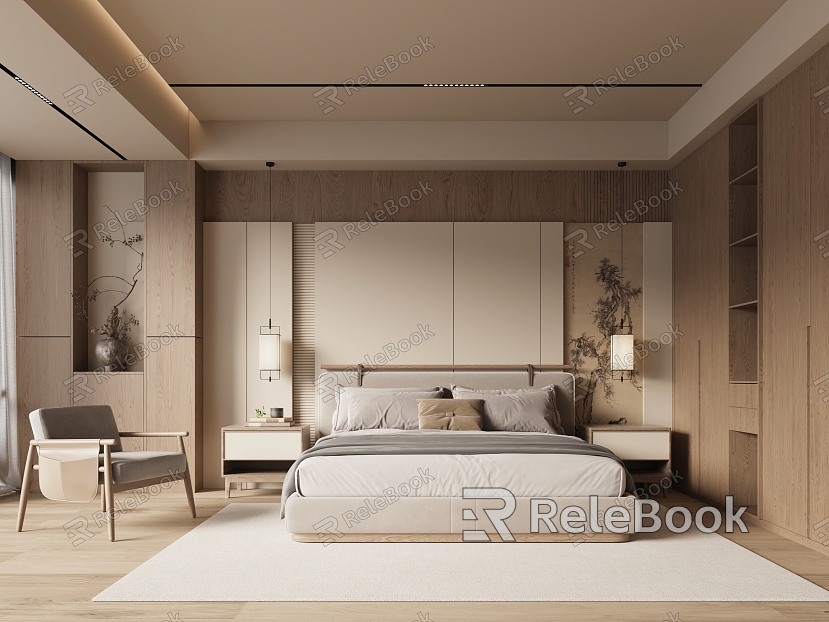 New Chinese Style Song Style Style Style Bedroom model