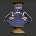 Blue And Gold Medical Instrument With Ornate Curved Designs For Healthcare Use
