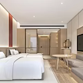 Modern Hotel Guest Room Interior With Twin Beds White Bedding Sofa And TV