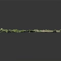 3D Model of Open Field Surrounded by Green Vegetation and Pathways