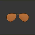 Aviator Sunglasses with Orange Lenses and Gold Frame Modern Reflective Design for Daily Use
