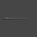 Long Handled Black Metal Weapon with Curved Head and Shaft Design