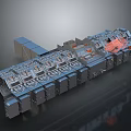 Detailed Industrial Mechanical Assembly With Modular Panels Control Units And Internal Components
