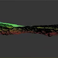 3D Terrain Model With Colorful Elevation Layers And Detailed Topographic Features 3d model