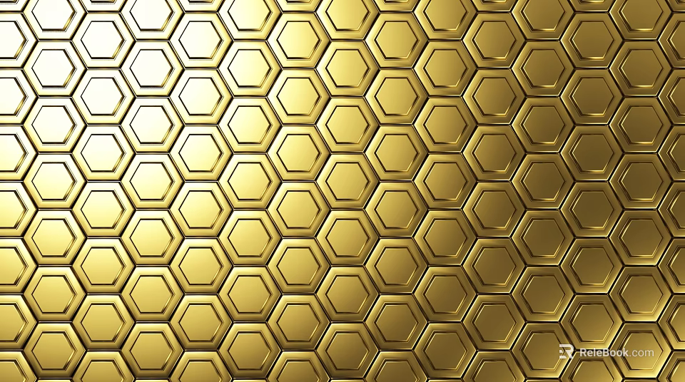 Commercial Equipment Featuring Golden Hexagonal Texture Surface Modern Durable Construction for Business Applications 3d model