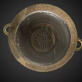 Ancient Greek Style Chandelier With Black Patterns And Decorative Handles Base Decoration