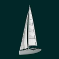 Sleek Sailboat Design With White Sails Tall Mast And Elegant Hull Structure