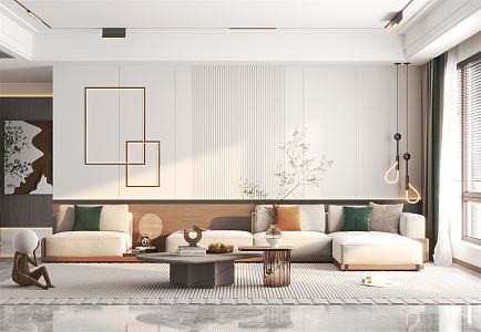 modern living room home living room 3d model