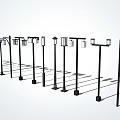 Various Styles Outdoor Lights With Different Lamp Heads And Pole Designs