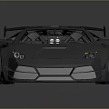 Gray Sports Car 3D Model With Sleek Design Rear Spoiler And Transparent Roof