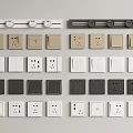 Various Colored Switch Panels with Different Designs in White Beige Black for Home Use