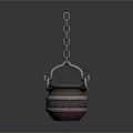 Traditional Hanging Decorative Pot with Metal Chain for Daily Household Use