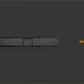 Modern Black Tactical Pistol With Single Bullet On Dark Background