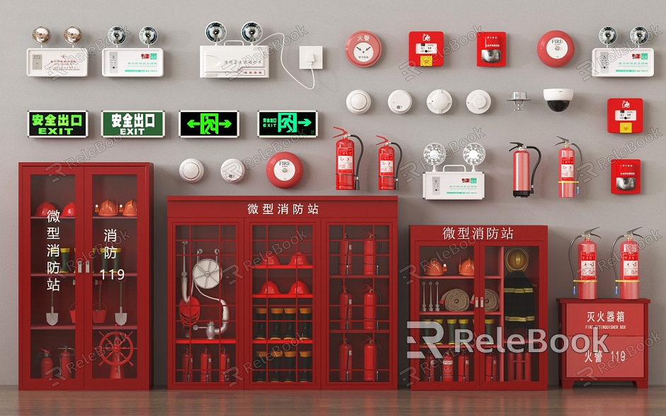 Fire extinguisher Fire fighting equipment Fire hydrant Fire cabinet Safety exit Safety equipment Alarm model