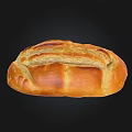 Freshly Baked Golden Brown Artisan Bread With Shiny Crust And Soft Interior