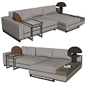 Modern corner sofa multiplayer corner sofa 3d model