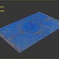 Fresh Red Apples And Yellow Lemons In Blue Bowl On Woven Mat With Wooden Tray