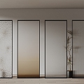 PROF Modern Glass Partition Glass Screen Changhong Glass Frosted Glass 3d model