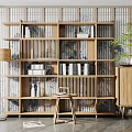 New Chinese Bookshelf 3d model
