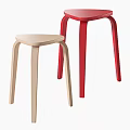 Modern Minimalist Bent Wood Triangle Seat Stool In Two Different Colors For Casual Home Use