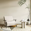 Modern Single Sofa Casual Single Sofa 3d model