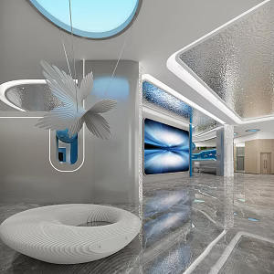 Modern Technology Office Hall 3d model