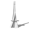 Modern Tower Architectural Design With Sleek Structure Base Support And Shadow Effect 3d model