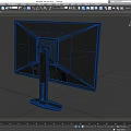 Modern Black Desktop Computer Monitor With Sleek Design And Stable Base