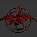 Red Dragon Winged Game and Movie Character Detailed Collectible Figure Model