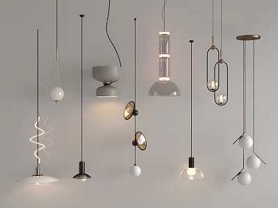 Modern Pendant Lights With Various Contemporary Designs And Unique Hanging Styles 3d model