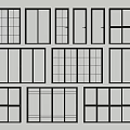 Modern sliding door 3d model