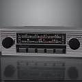 Vintage Electronic Radio Receiver With Classic Knobs Tuning Dial And Retro Style 3d model