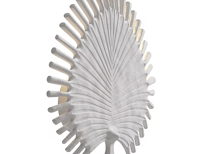 Unique Leaf Shaped White Wall Light With Radial Design For Modern Decoration 3d model
