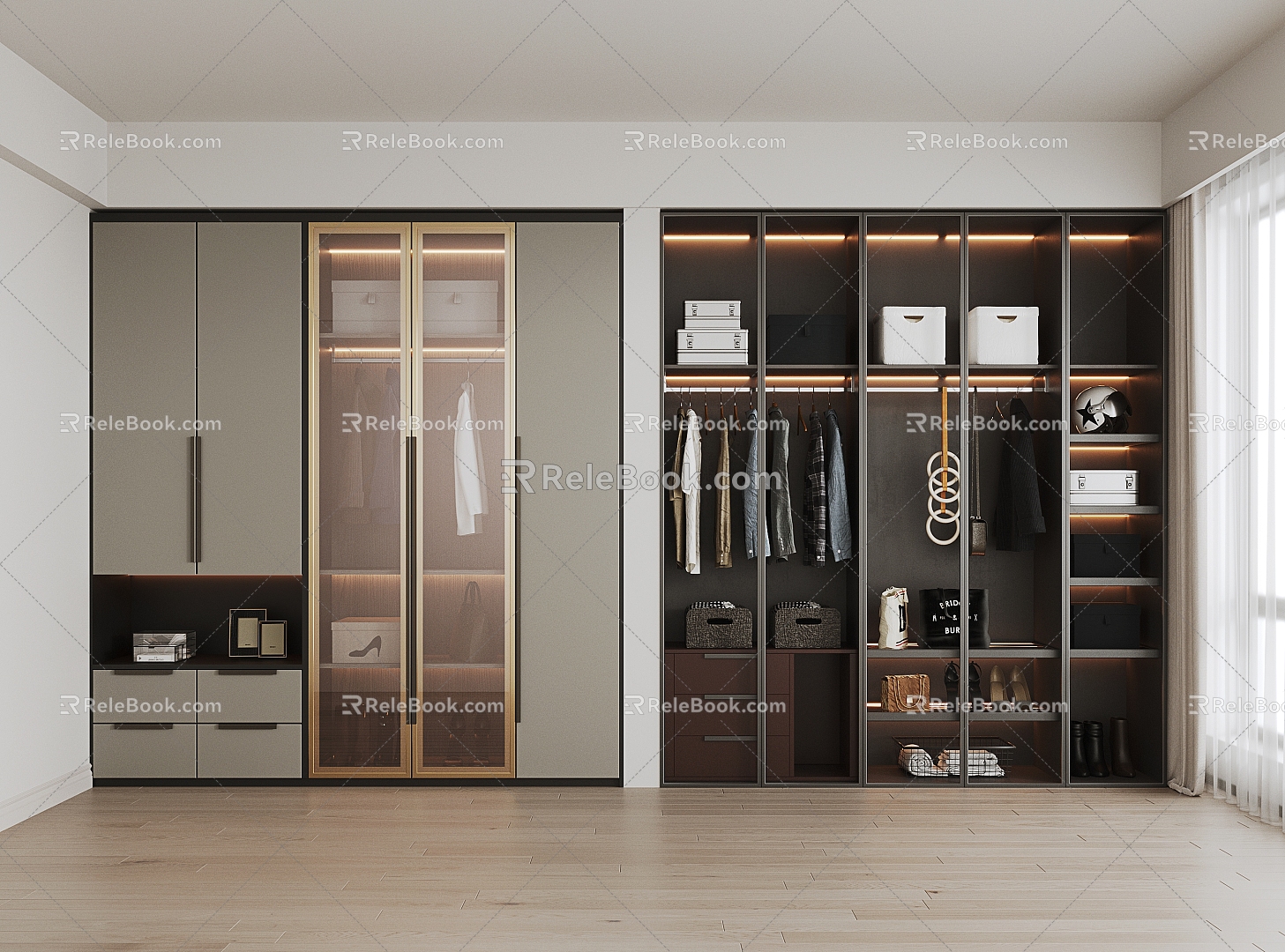 Glass wardrobe 3d model