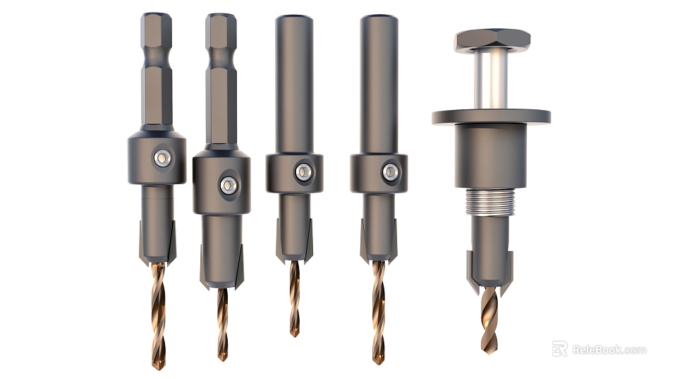 High Quality Metal Hardware Tools Drill Bits In Various Sizes For DIY Projects 3d model 
