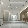 Modern Front Desk Front Desk Aisle 3d model