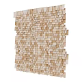 Light Brown Beige Small Square Tile Mosaic Architectural Decorative Panel For Wall Floor Surface 3d model