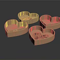 Modern Gift Box Heart-shaped Gift Box Gift Box 3d model