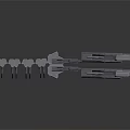 Advanced Futuristic Mechanical Weapon Design With Multiple Barrels And Metal Structure