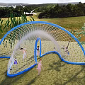 Modern climbing net steel structure children'special-shaped climbing amusement facilities 3d model