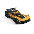 Yellow and Black Modern Sporty Supercar With Streamlined Aerodynamic Design and Wide Wheels