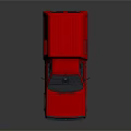 Red Cargo Van With Shiny Exterior Black Windows And Compact Design 3d model