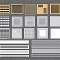 Various Air Conditioner Vents With Diverse Designs Shapes And Colors