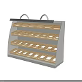 White Frame Display Shelves With Multiple Wooden Layers And Top Handles For Retail Use