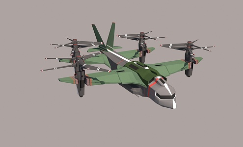 military transport aircraft vertical take-off and landing tilt rotor aircraft special operations air and sea aircraft 3d model