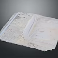 White Three Dimensional Structure With Textured Surface As Art Installation On Dark Background