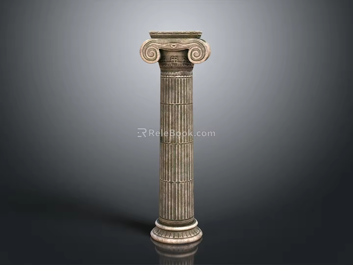 European style pillar stone pillar stone pillar old stone pillar 3d model
