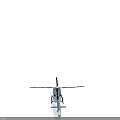 Modern Light Gray Helicopter With Rotors Fuselage Windows And Landing Gear